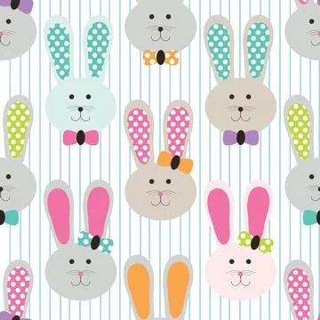 Seamless repeating pattern celebrating festive easter during spring Illustrazione stock