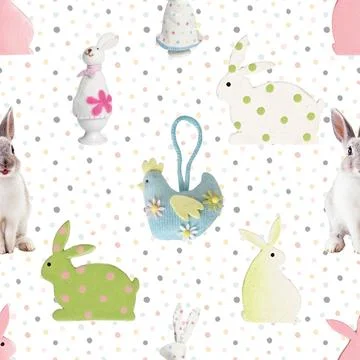 Seamless repeating pattern celebrating festive easter during spring Illustrazione stock