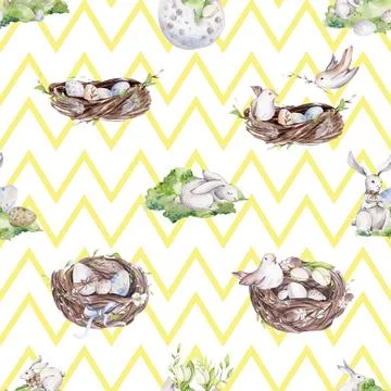 Seamless repeating pattern celebrating festive easter during spring Stockillustratie