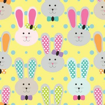 Seamless repeating pattern celebrating festive easter during spring 스톡 일러스트