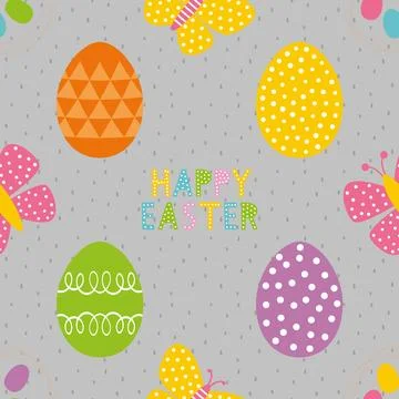 Seamless repeating pattern celebrating festive easter during spring Illustrazione stock