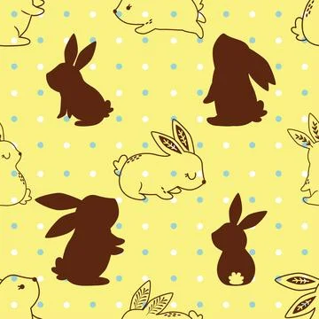 Seamless repeating pattern celebrating festive easter during spring Stock Illustration