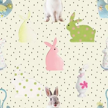 Seamless repeating pattern celebrating festive easter during spring Illustrazione stock
