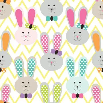 Seamless repeating pattern celebrating festive easter during spring Stock Illustration