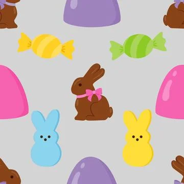 Seamless repeating pattern celebrating festive easter during spring Stock Illustration