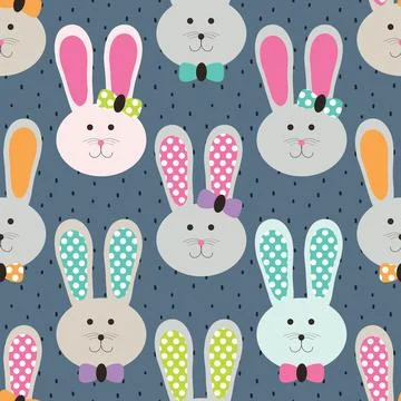 Seamless repeating pattern celebrating festive easter during spring 스톡 일러스트