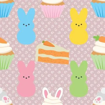 Seamless repeating pattern celebrating festive easter during spring Illustrazione stock