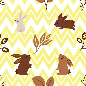 Seamless repeating pattern celebrating festive easter during spring Stock Illustration
