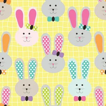 Seamless repeating pattern celebrating festive easter during spring 스톡 일러스트