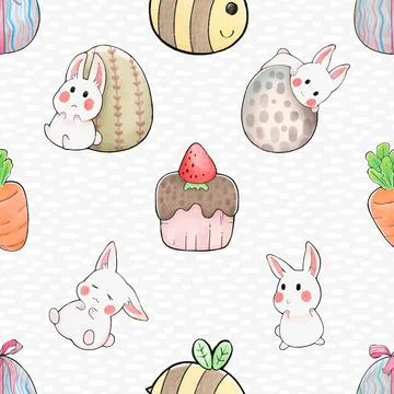 Seamless repeating pattern celebrating festive easter during spring Illustrazione stock