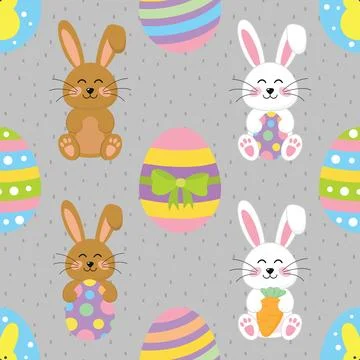 Seamless repeating pattern celebrating festive easter during spring 스톡 일러스트
