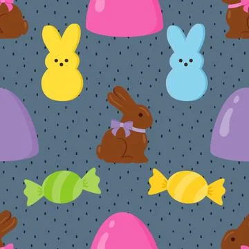 Seamless repeating pattern celebrating festive easter during spring Illustrazione stock