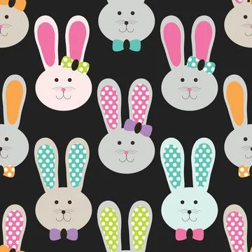 Seamless repeating pattern celebrating festive easter during spring Stock Illustration