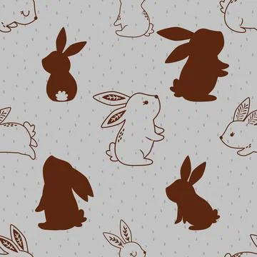 Seamless repeating pattern celebrating festive easter during spring Stock Illustration