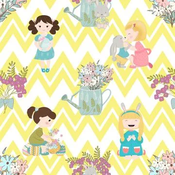 Seamless repeating pattern celebrating festive easter during spring Stockillustratie