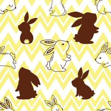 Seamless repeating pattern celebrating festive easter during spring Stock Illustration