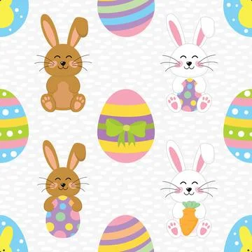 Seamless repeating pattern celebrating festive easter during spring Stock Illustration