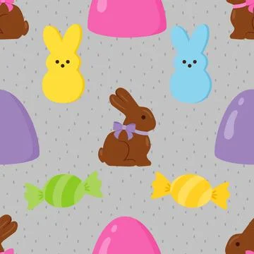 Seamless repeating pattern celebrating festive easter during spring Stock Illustration