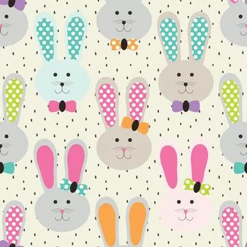 Seamless repeating pattern celebrating festive easter during spring 스톡 일러스트