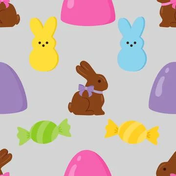 Seamless repeating pattern celebrating festive easter during spring Stock Illustration