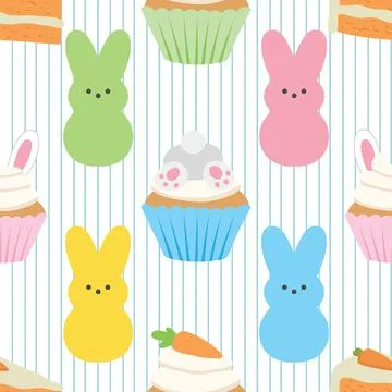 Seamless repeating pattern celebrating festive easter during spring Stock Illustration