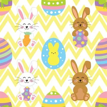 Seamless repeating pattern celebrating festive easter during spring Stock Illustration