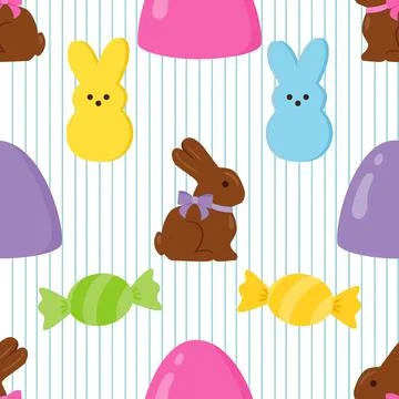Seamless repeating pattern celebrating festive easter during spring Illustrazione stock