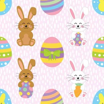 Seamless repeating pattern celebrating festive easter during spring Illustrazione stock