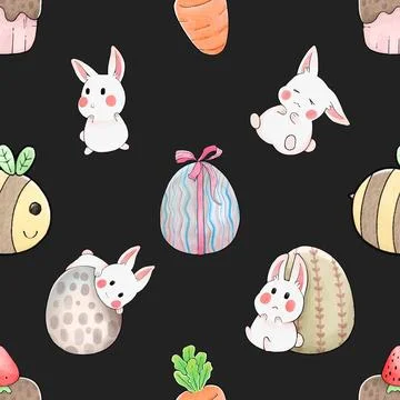 Seamless repeating pattern celebrating festive easter during spring 스톡 일러스트