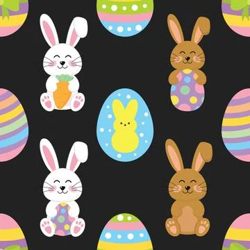 Seamless repeating pattern celebrating festive easter during spring 스톡 일러스트