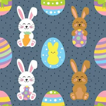 Seamless repeating pattern celebrating festive easter during spring 스톡 일러스트