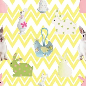 Seamless repeating pattern celebrating festive easter during spring 스톡 일러스트