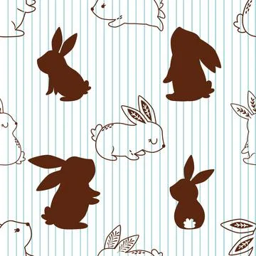 Seamless repeating pattern celebrating festive easter during spring イラスト素材