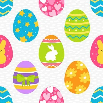 Seamless repeating pattern celebrating festive easter during spring 스톡 일러스트