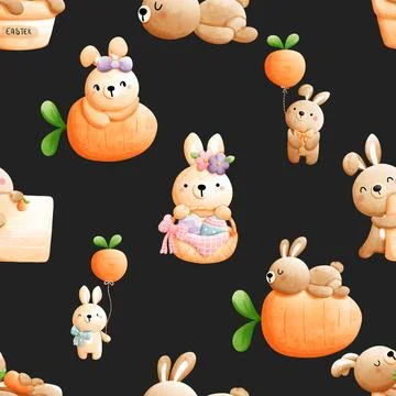 Seamless repeating pattern celebrating festive easter during spring Stock Illustration