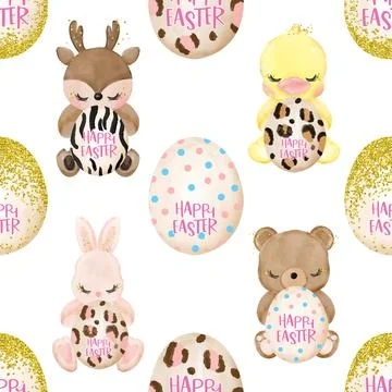 Seamless repeating pattern celebrating festive easter during spring 스톡 일러스트