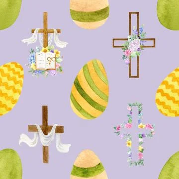 Seamless repeating pattern celebrating festive easter during spring Illustrazione stock