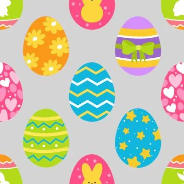 Seamless repeating pattern celebrating festive easter during spring 스톡 일러스트