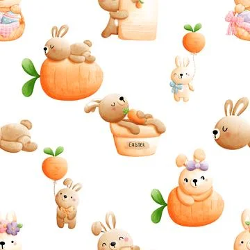 Seamless repeating pattern celebrating festive easter during spring Stock Illustration