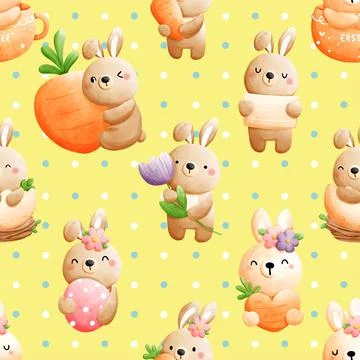 Seamless repeating pattern celebrating festive easter during spring 스톡 일러스트