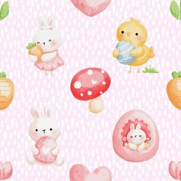 Seamless repeating pattern celebrating festive easter during spring 스톡 일러스트