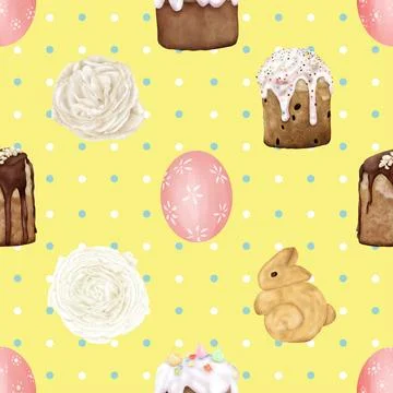 Seamless repeating pattern celebrating festive easter during spring 스톡 일러스트