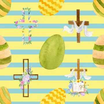 Seamless repeating pattern celebrating festive easter during spring Stockillustratie