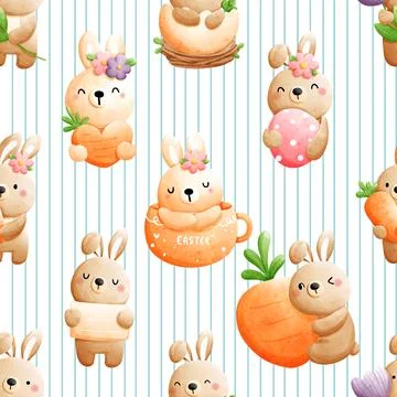 Seamless repeating pattern celebrating festive easter during spring Illustrazione stock