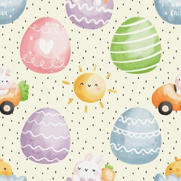 Seamless repeating pattern celebrating festive easter during spring Illustrazione stock