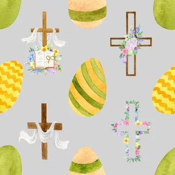 Seamless repeating pattern celebrating festive easter during spring 스톡 일러스트