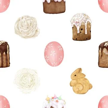 Seamless repeating pattern celebrating festive easter during spring Illustrazione stock