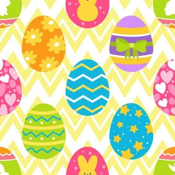 Seamless repeating pattern celebrating festive easter during spring イラスト素材