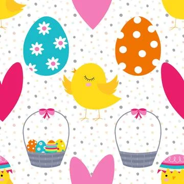 Seamless repeating pattern celebrating festive easter during spring Illustrazione stock