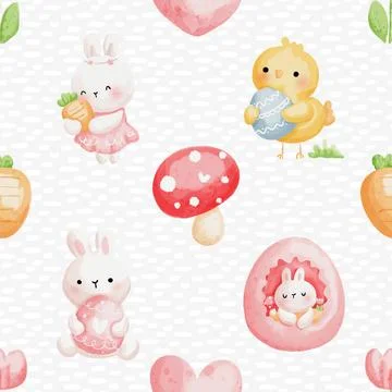 Seamless repeating pattern celebrating festive easter during spring Stock Illustration
